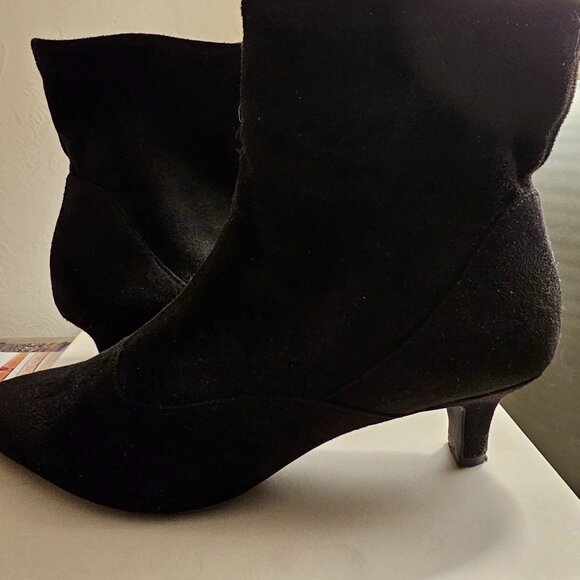 Rockport Kimly Stretch Bootie Black Suede 8M - Picture 1 of 4